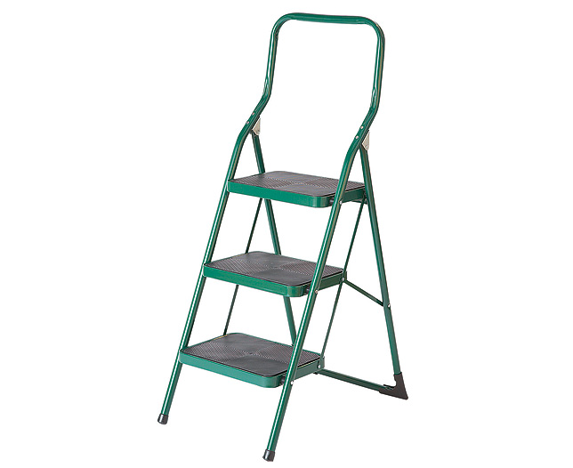 Unbranded Three-Tread Safety Ladder - Green
