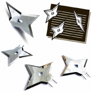 Unbranded Throwing Star Drawing Pins - Ninja Tacks