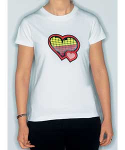 Unbranded Thumbs Up; Ladies Graphic Equalizer Light Up T-Shirt - Small