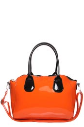 Unbranded Tia Patent Large Bowler Bag