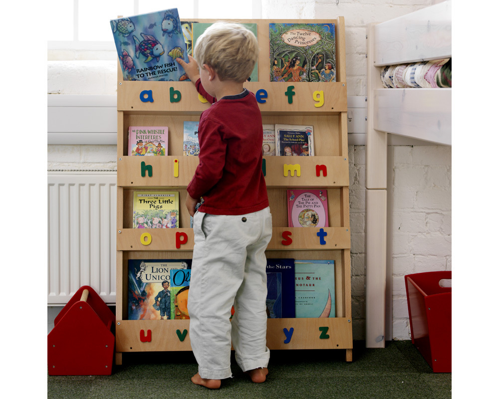 Incredibly slim and holding up to an amazing 85 books, the Tidy Books bookcase takes up little floor