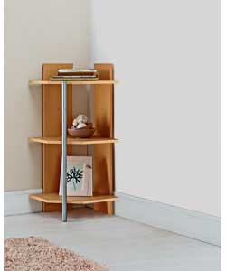 Beech finish bookcase with 3 shelves.Size (W)56.7 (D)50, (H)92.6cm.Packed flat for home assembly