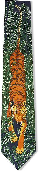 Unbranded Tiger Navy Tie