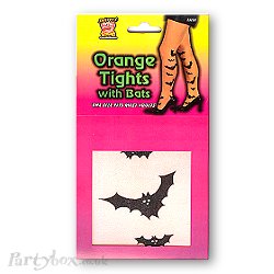 Tights - Orange with Bats - Adult