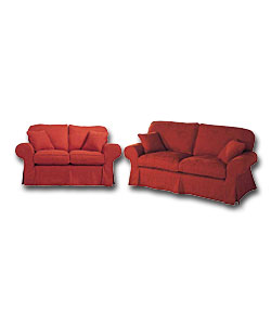 Tignes Terracotta 2 Piece Suite - 2 sofa