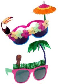 Go crazy at your next Beach Party with these outrageous dark glasses or give them away as prizes or