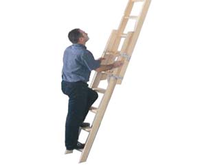Unbranded Timber slide loft ladder