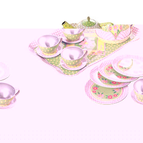 Unbranded Tin Tea Set