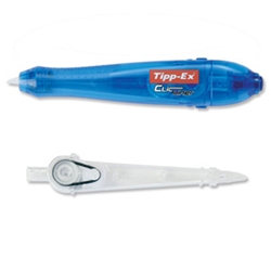 The refillable tape from Tipp-ExRetractable system to protect the nibPen shaped for comfortable