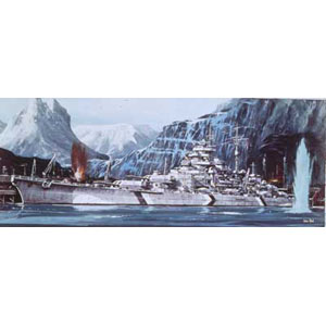 Tirpitz plastic kit from German specialists Revell. After the sinking of the Bismarck the Tirpitz wa