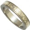 Titanium 4mm precious metal inlay ring