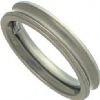Titanium 4mm wide court grooved ring