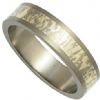 Titanium 6mm precious metal inlay ring