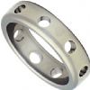 Titanium 6mm wide court ring with 9 holes