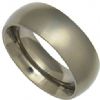 Titanium 8mm court shape ring