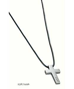 Titanium and Diamond Cross on Rubber Thong