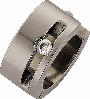 Unbranded Titanium Cubic Zirconia Huggie Earring