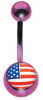 Titanium Stars & Stripes Novelty Navel Bar