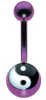 Titanium Ying Yang Novelty Navel Bar