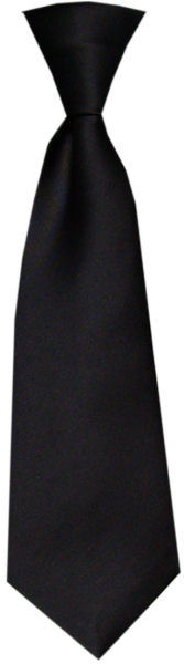Unbranded Toddler Plain Black Clip-On Tie
