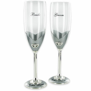 Unbranded Together Forever Bride and Groom Champagne Flutes