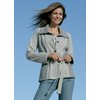Casual lightweight belted jacket with panel detail. Washable. 95 Cotton, 5 Elastane. Length approx. 
