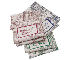 Unbranded Toile Tea Towels Personalised