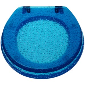 Toilet Seat- Bubbles- Clear