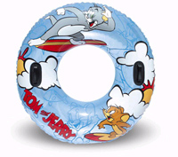 Tom & Jerry Inflatable Swim Ring with Handles 42in