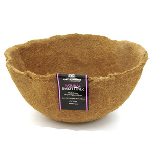This Hanging Basket Liner is bio-degradable and made from a mix of organic re-cycled plant fibres. S