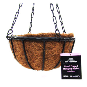 Unbranded Tom Chambers Hand-forged 12 Inch Hanging Basket