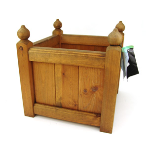 Unbranded Tom Chambers Square Wood Planter  140mm