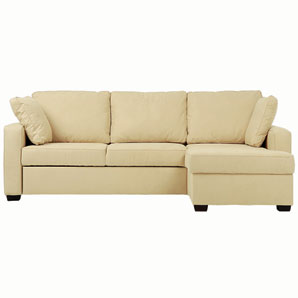 A sofa bed comprising a 2-seater sofa and chaise to form a corner unit which you can have either lef