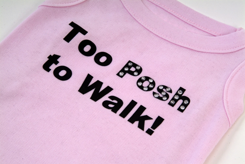 Too Posh to Walk dog Tshirt