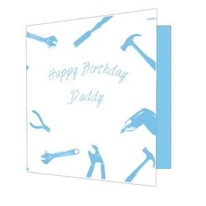 Unbranded Tools Silhouette Blue Card