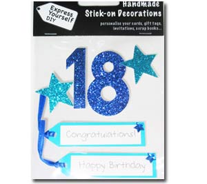 Unbranded Toppers - Handmade Stick On Decorations - 18th Birthday