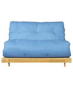 Unbranded Tosa Pine Futon Sofa Bed with Mattress - Blue