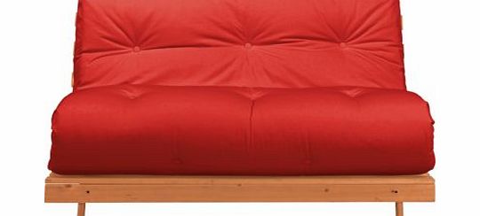 Unbranded Tosa Pine Futon Sofa Bed with Mattress - Red