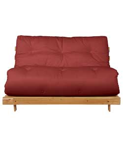 Unbranded Tosa Pine Futon Sofa Bed with Mattress - Wine