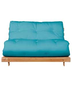 Unbranded Tosa Pine Futon with Teal Mattress