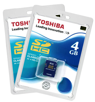 Unbranded #Toshiba Secure Digital High Capacity (SDHC) Memory Card - 4GB - Class 4 - TWIN VALUE PACK