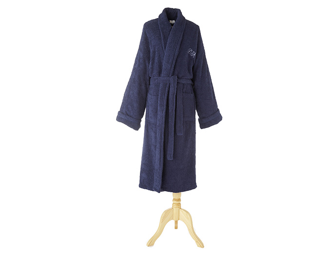 Unbranded Towelling Robe Navy Personalised