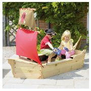 Unbranded TP Jolly Roger Wooden Sandpit - Exclusive to Tesco
