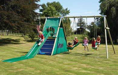 Unbranded TP Sherwood Triple Swing and Deck Set