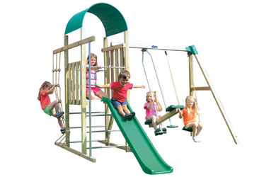 Swing, slide, hide and climb - the Forest Tower has it all!