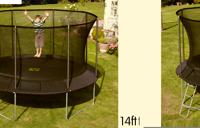 Unbranded TP252 14ft Genius Trampoline with SurroundSafe
