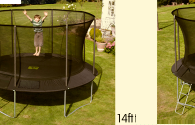 Unbranded TP252 14ft Genius Trampoline with SurroundSafe