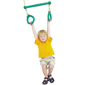 Unbranded TP923 Trapeze Bar and Rings, Green