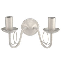 Trabazon 2 Arm White/Gold Effect Wall Light