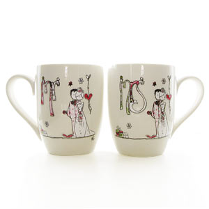Unbranded Tracey Russell Mr and Mrs Mugs Gift Set
